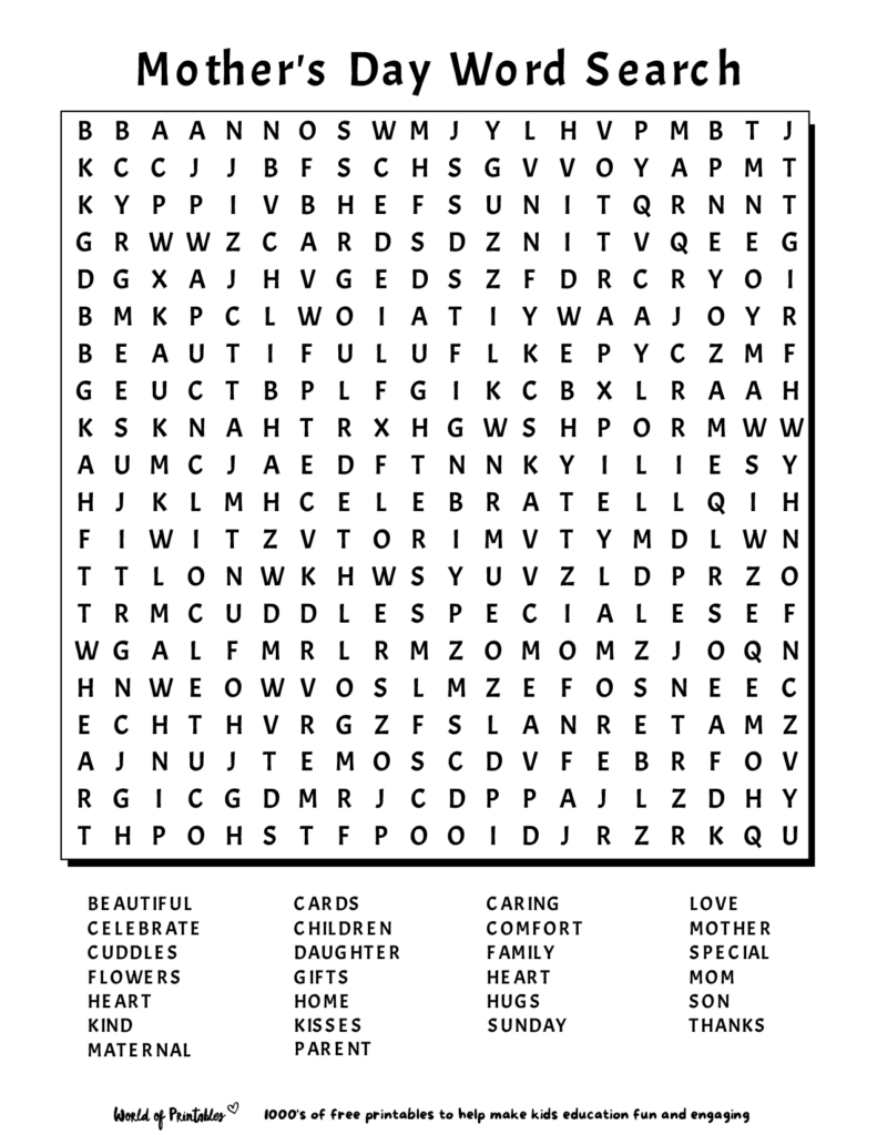 Printable Word Search World Of Printables Word Search Printable