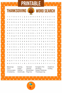 10 Best Free Printable Thanksgiving Word Search Printablee