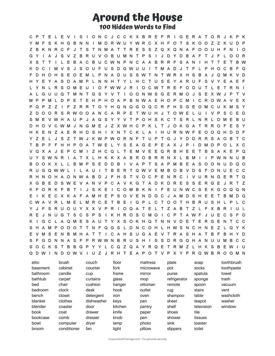 Word Search In Print