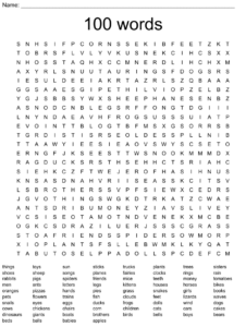 100 Words Word Search WordMint