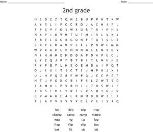 2nd Grade Word Search Best Coloring Pages For Kids