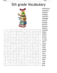 5th Grade Vocabulary Word Search WordMint