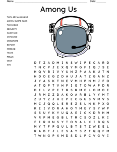 Among Us Word Search WordMint