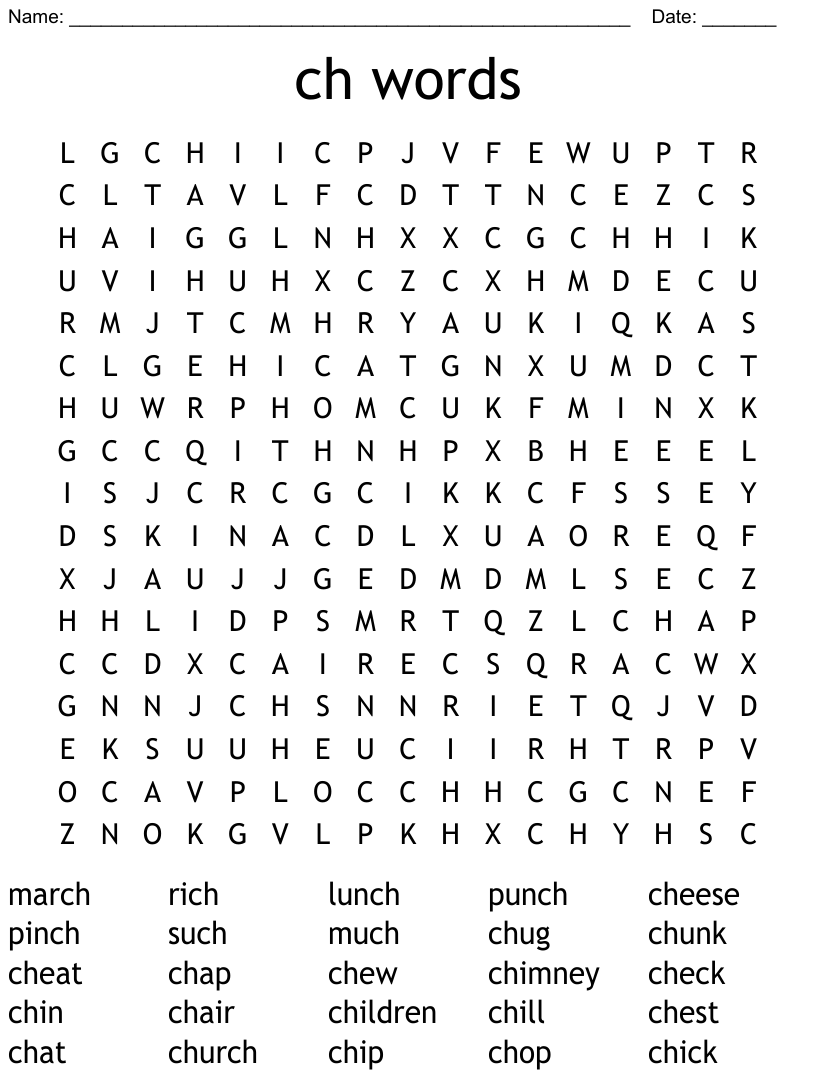 CH Words Word Search WordMint