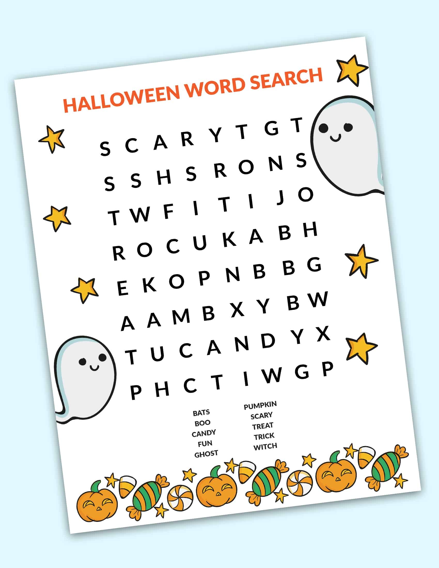 Free Easy Halloween Word Search Printable PDF Freebie Finding Mom