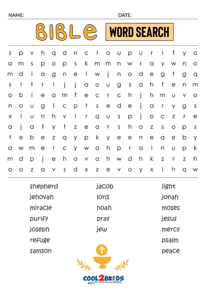 Free Printable Word Search Puzzles For Kids Cool2bKids