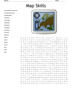 Map Skills Word Search WordMint