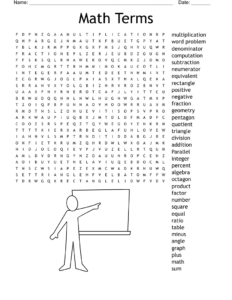 Math Terms Word Search WordMint