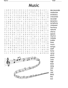 Music Word Search WordMint