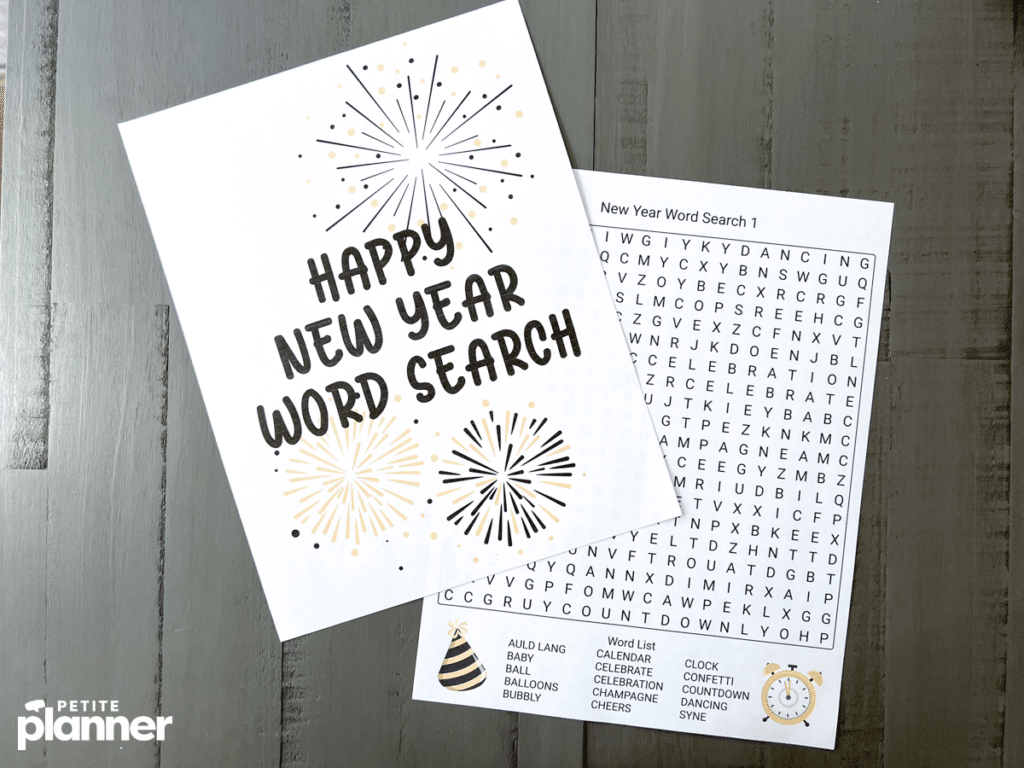 New Years Word Search Printable For New Year s Eve Celebration 