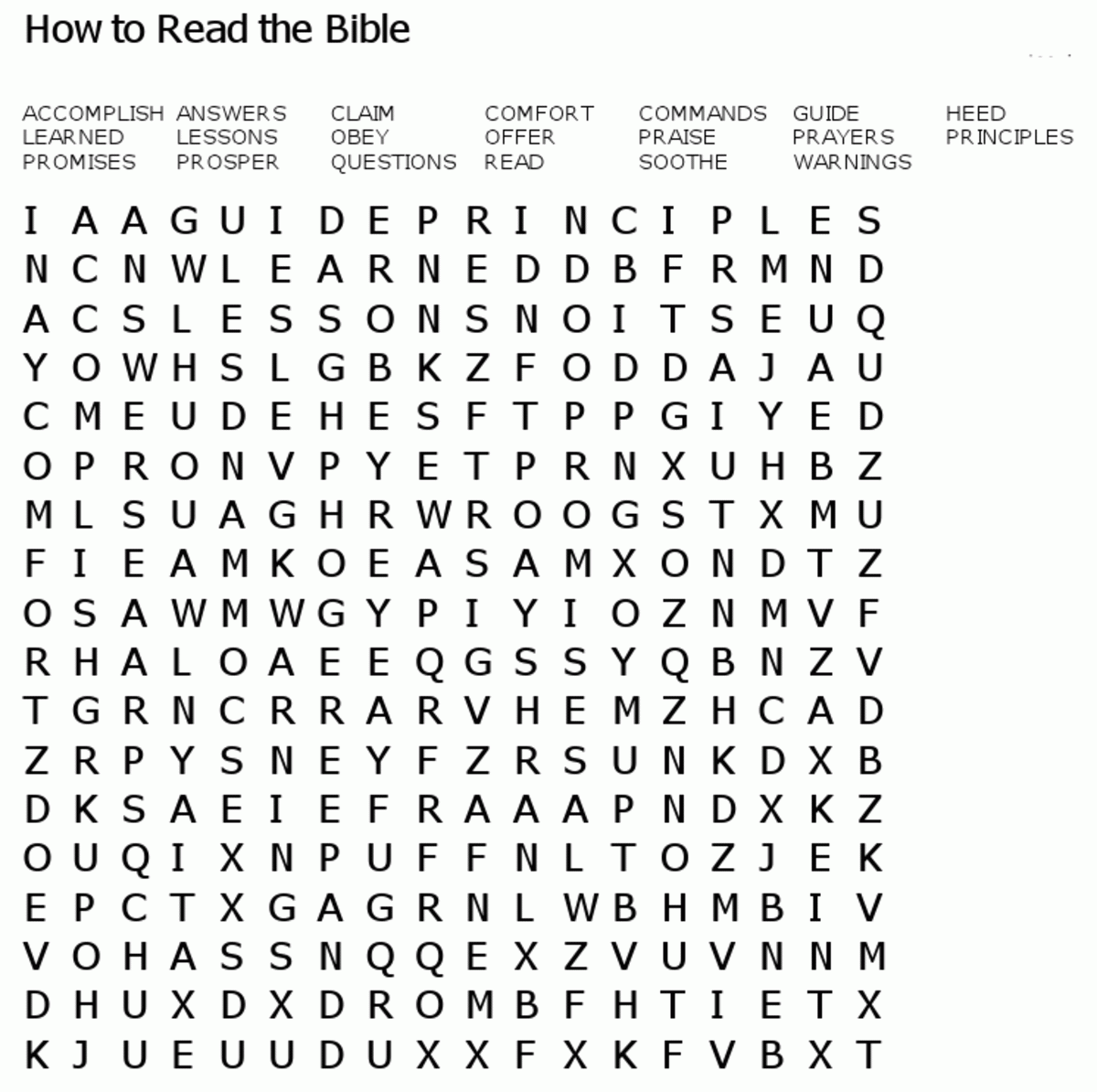 Online Bible Word Search Printable Pages HubPages