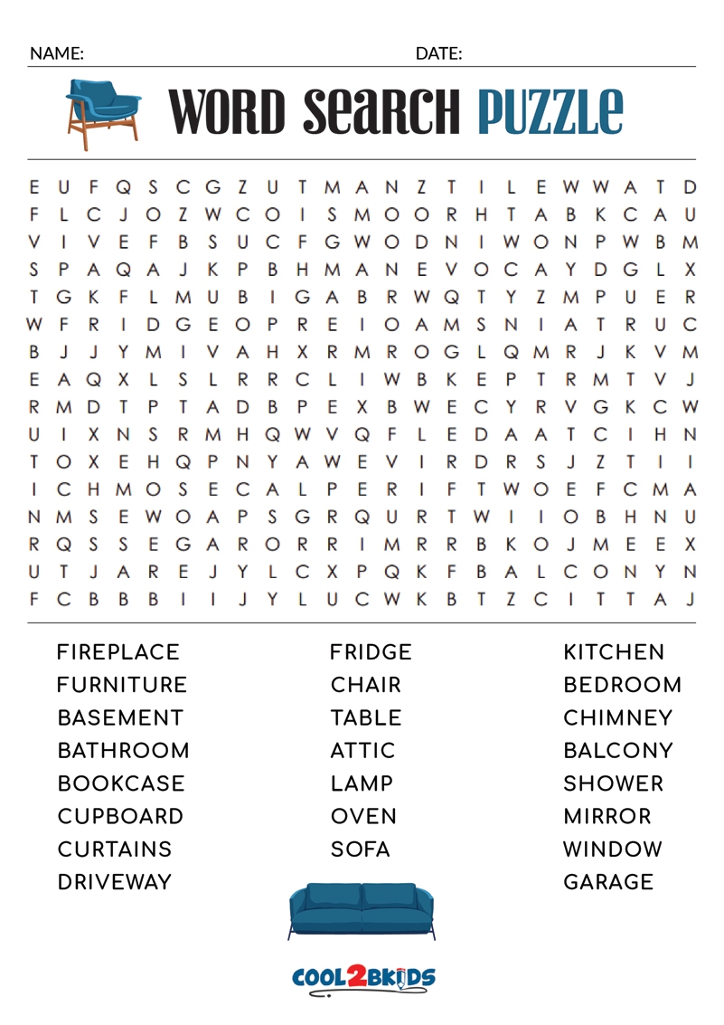 Word Search Printable Challenging