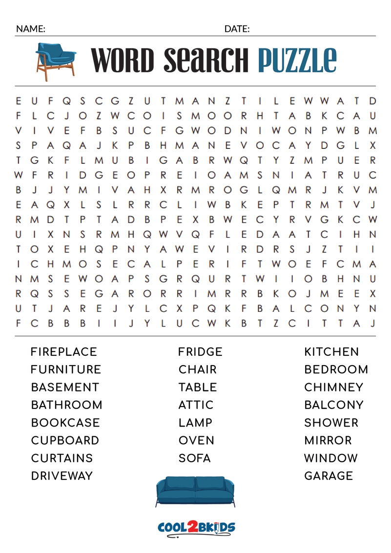 Word Search Printable Difficult