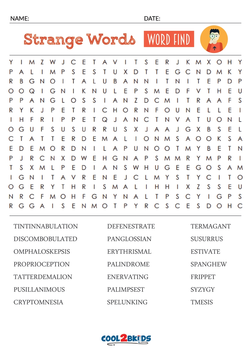 Printable Word Searches For Adults Cool2bKids