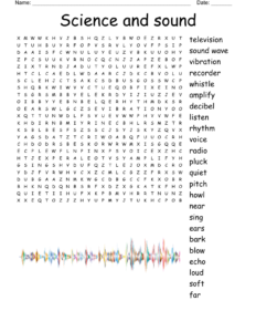 Science And Sound Word Search WordMint