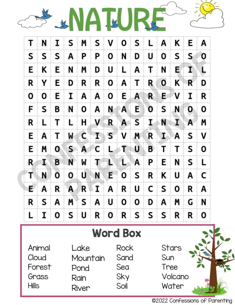 The Best Free Nature Word Search Printable Confessions Of Parenting Fun Games Jokes And More