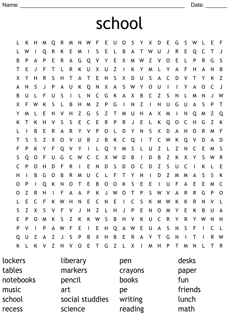 Welcome To 6th Grade Word Search WordMint