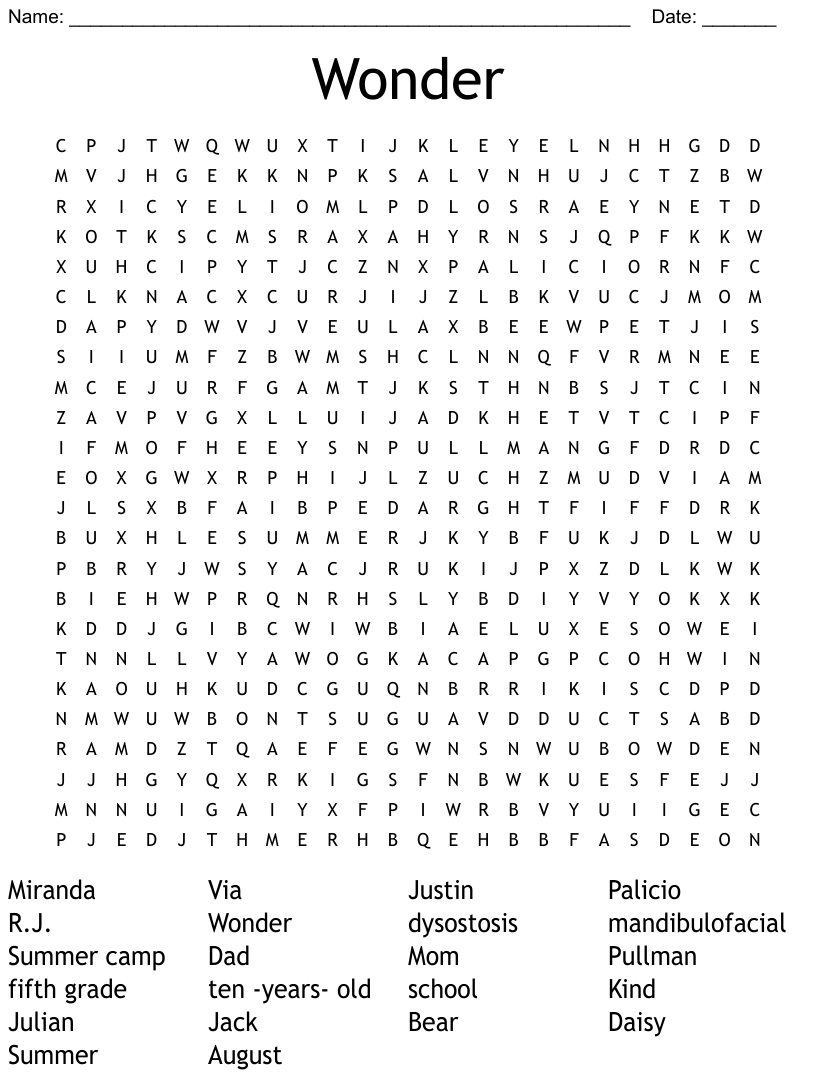 Wonder Word Search WordMint