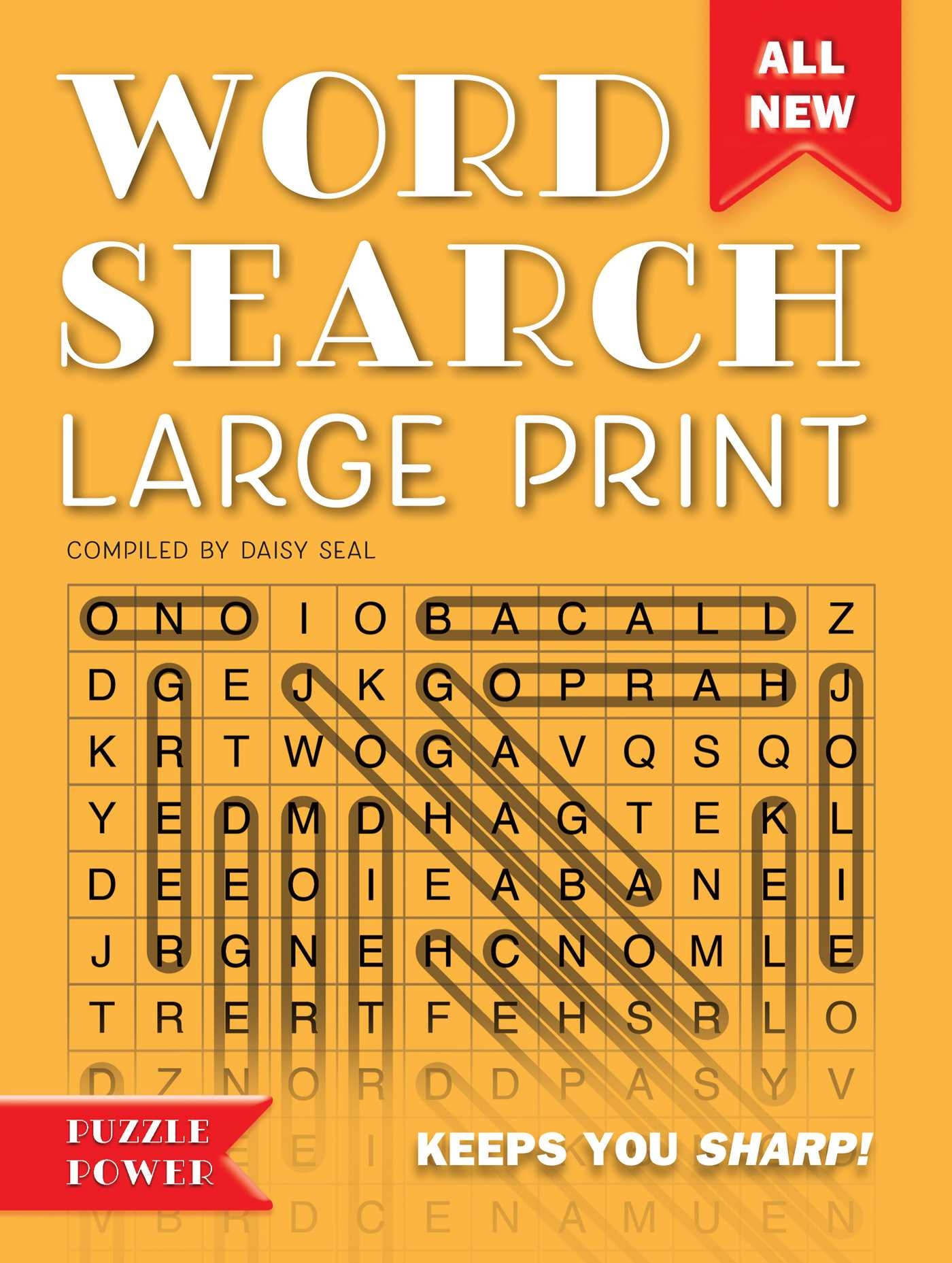 Word Search Large Print Daisy Seal