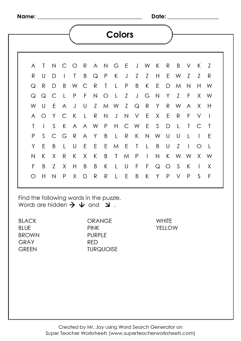 Word Search Puzzle Generator