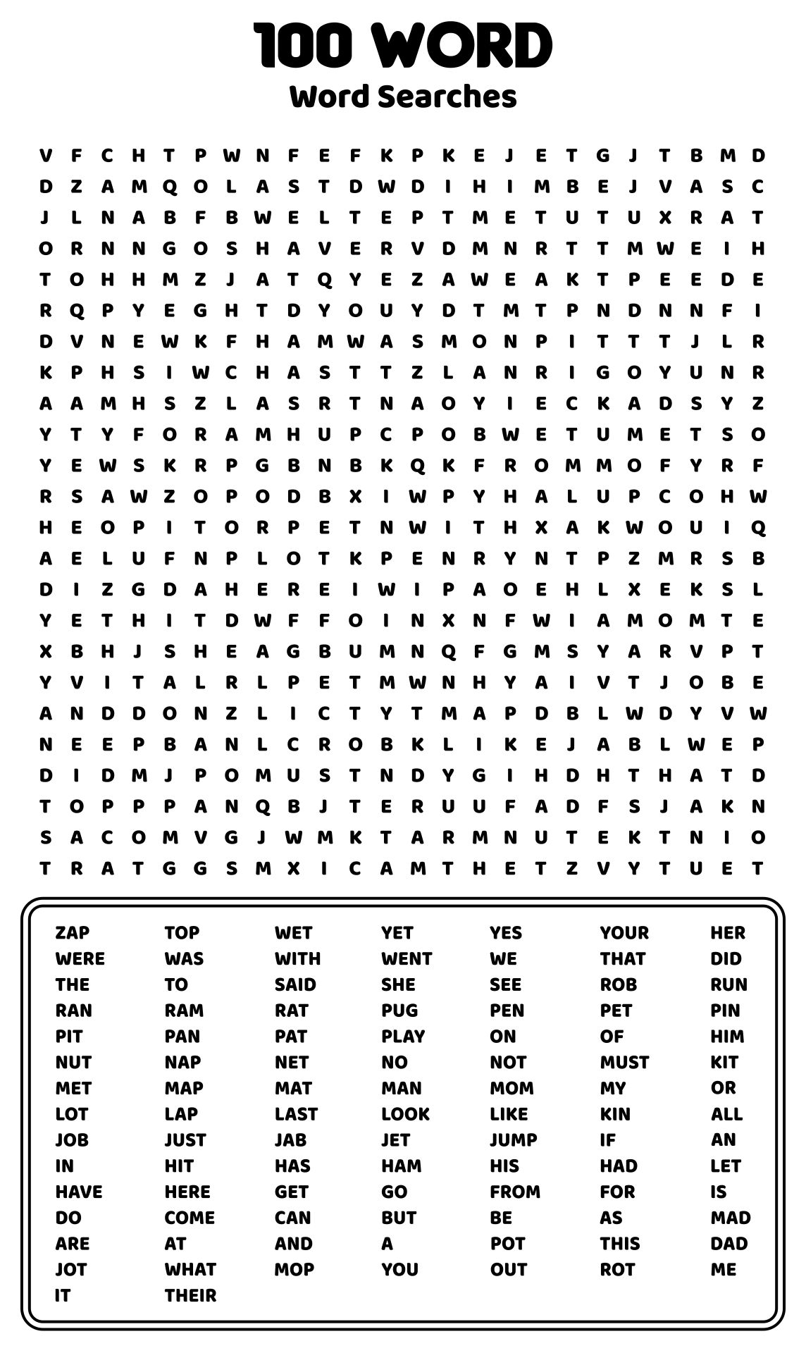 10 Best 100 Word Word Searches Printable Printablee