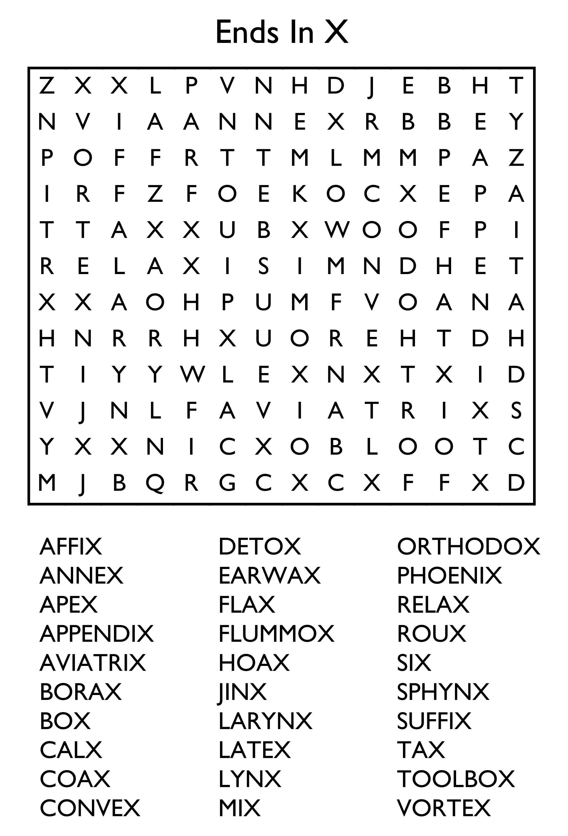 Printable Word Search Puzzles Large Print