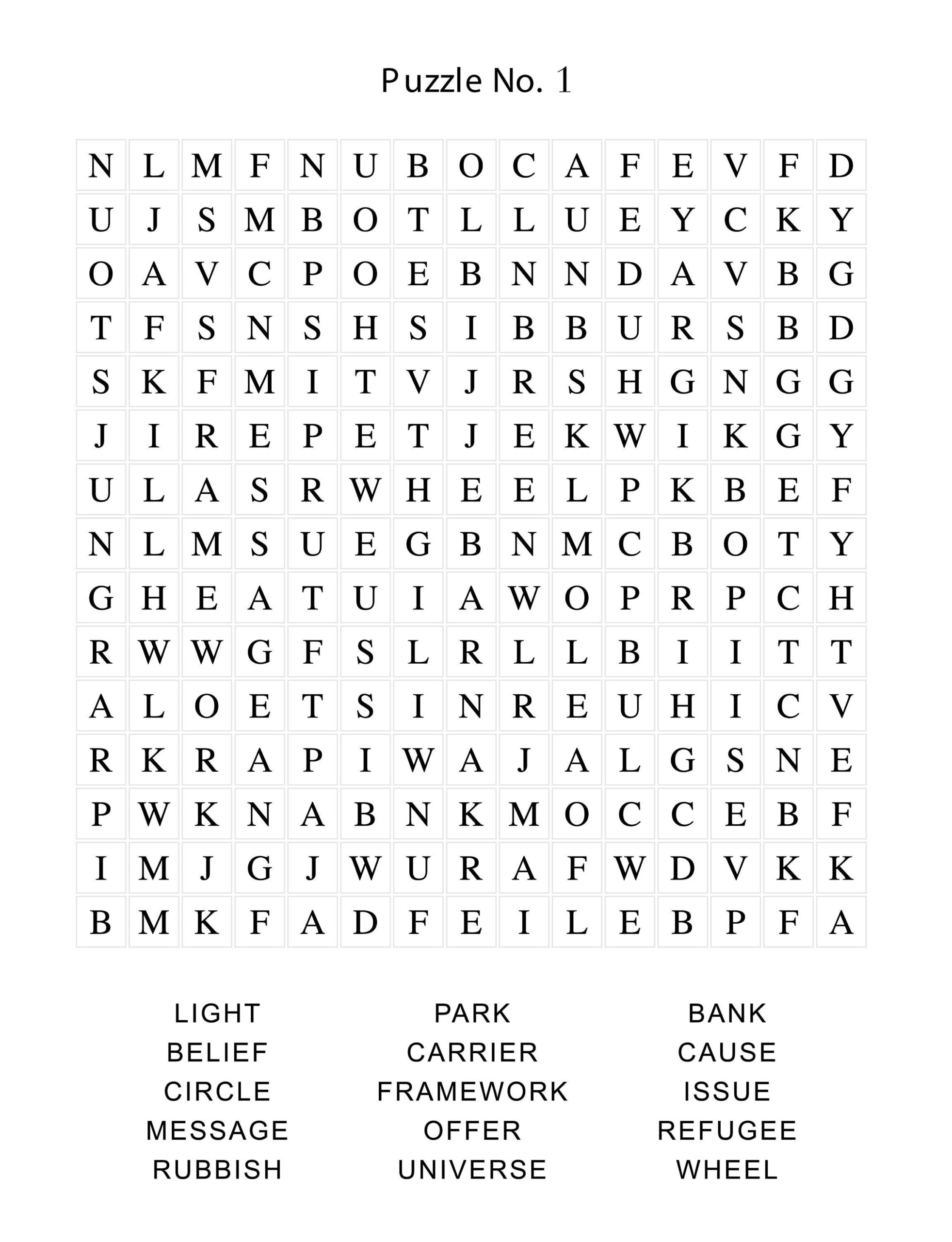 Word Games Word Search Puzzles
