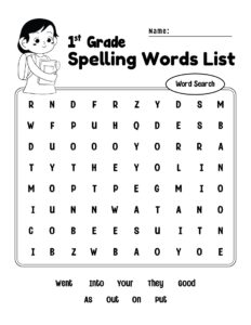 15 Best 1st Grade Word Search Puzzles Printable Printablee