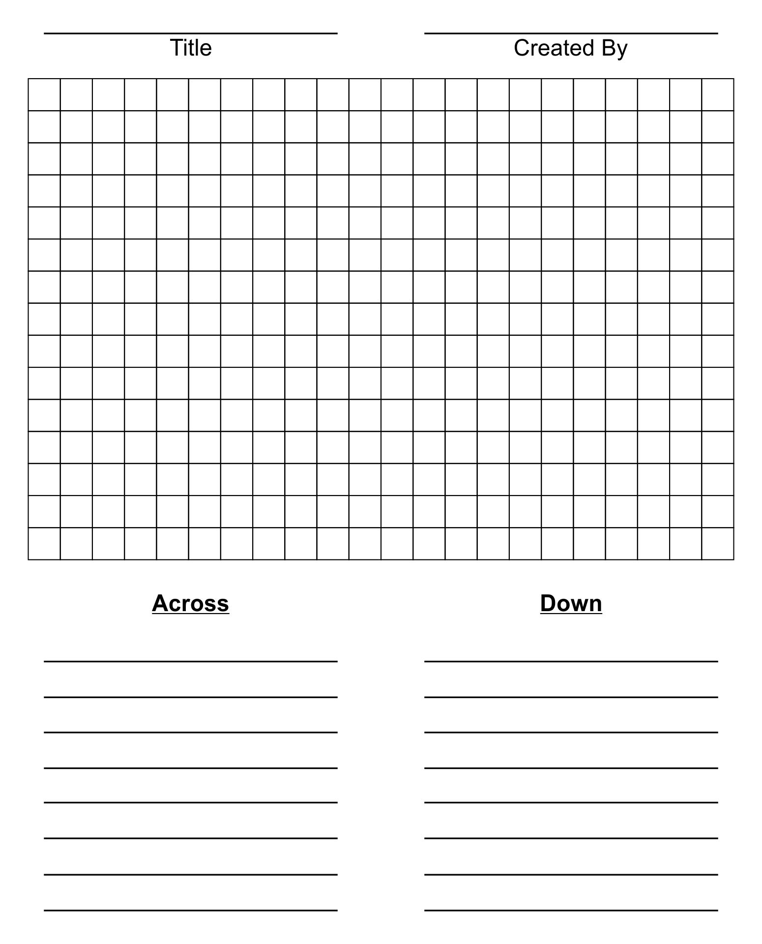 Free Word Search Template