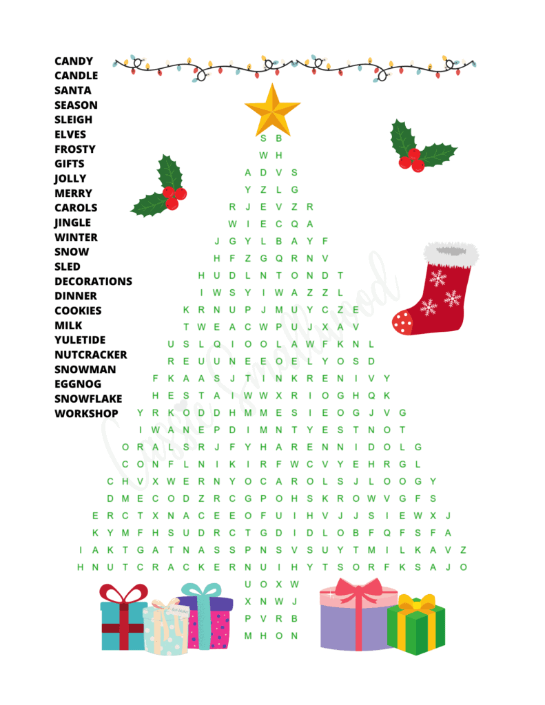 6 Fun Christmas Word Search Free Printables Cassie Smallwood