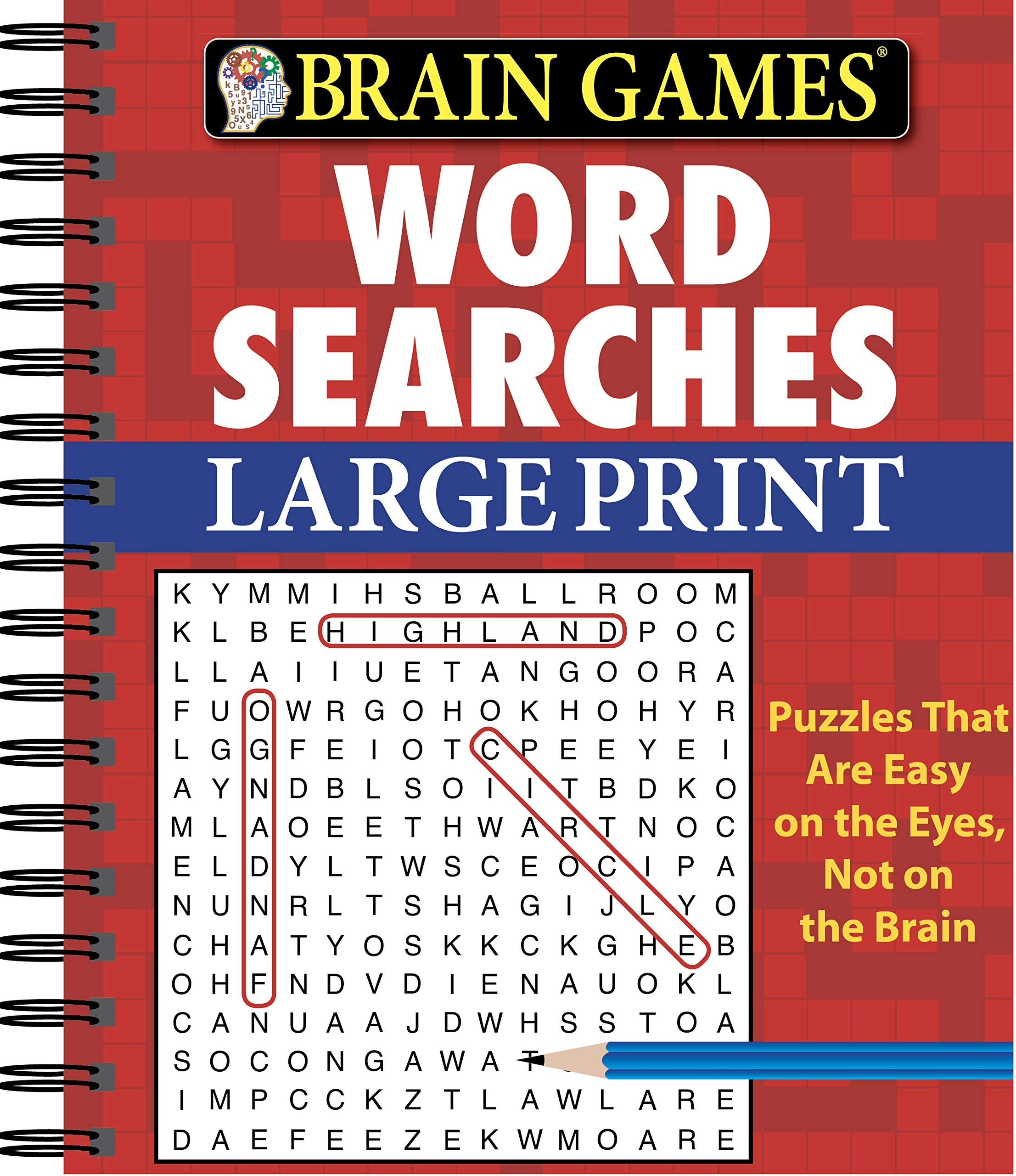 Brain Games Word Searches Large Print Red Amazon co uk Publications International Ltd Brain Games 0042799802281 Books