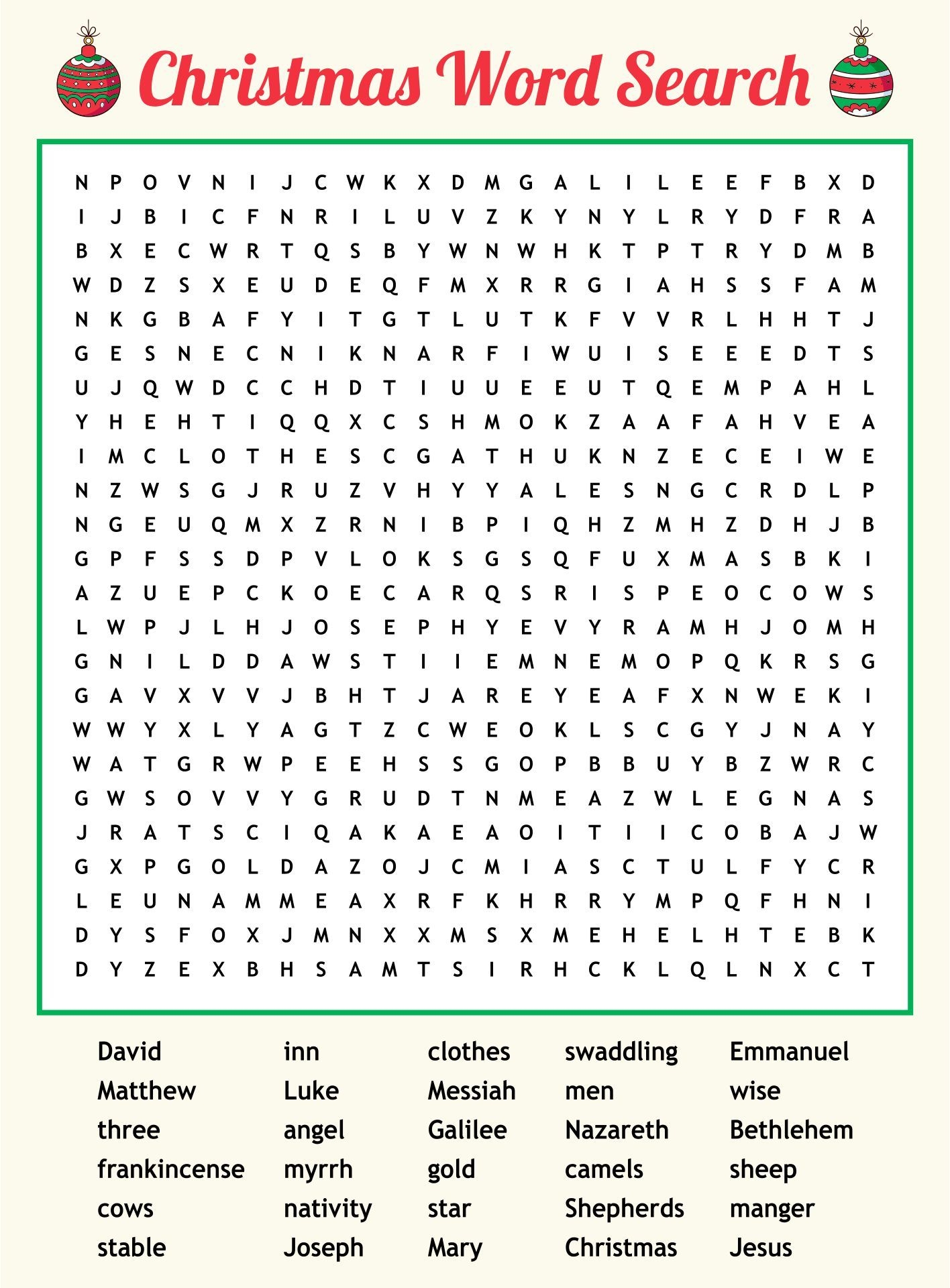 Christmas Word Search Large Printable Christmas Word Search Christmas Words Free Printable Word Searches