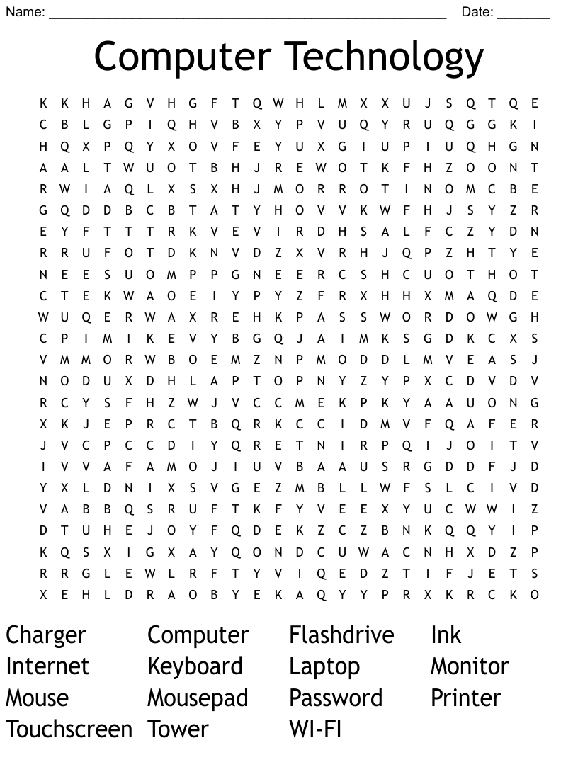 Word Search On Computer