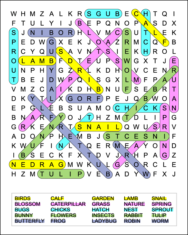 Word Search Cheat Answers