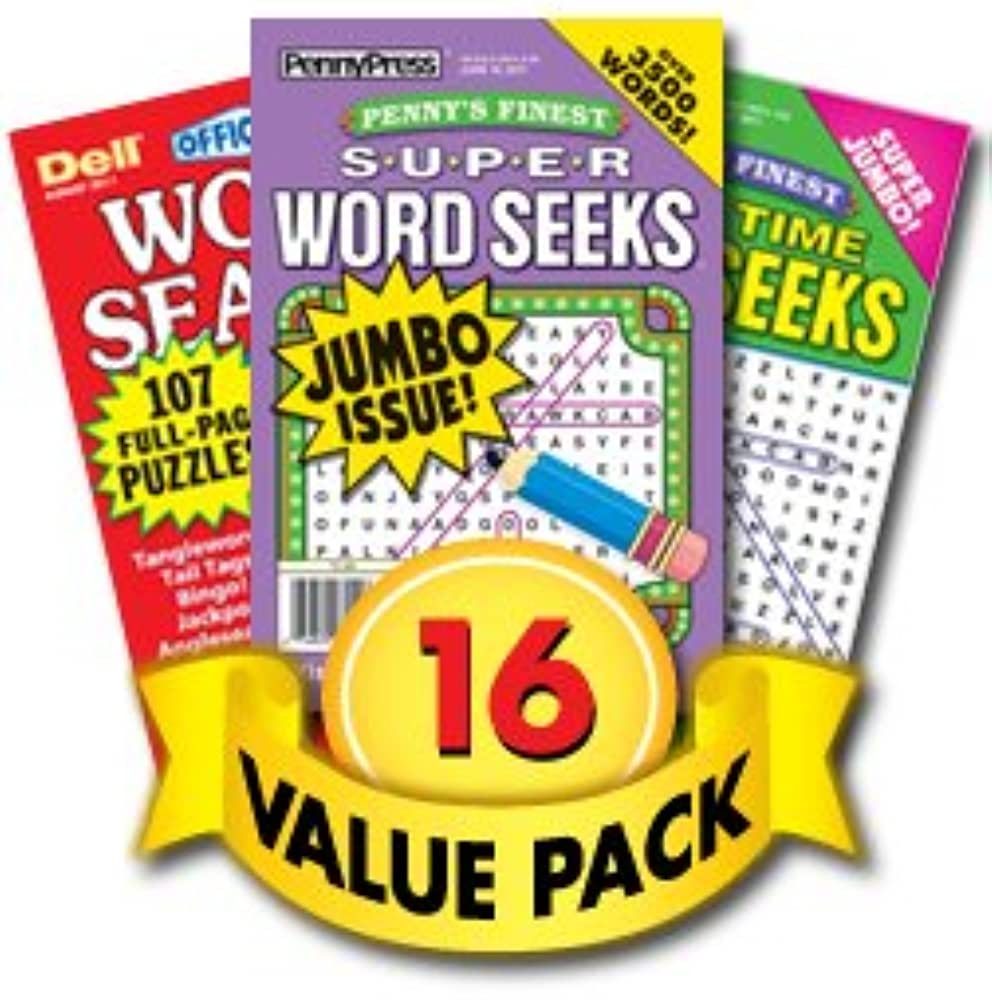 Family Word Seek Word Search Puzzle Books For Everyone 16 Pack Penny Press Dell Magazines Amazon Books