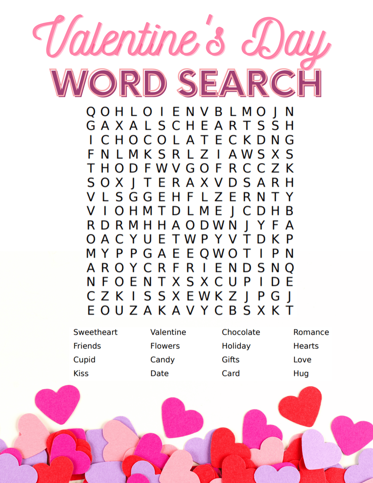 Free Valentines Day Word Search Word Search Printable