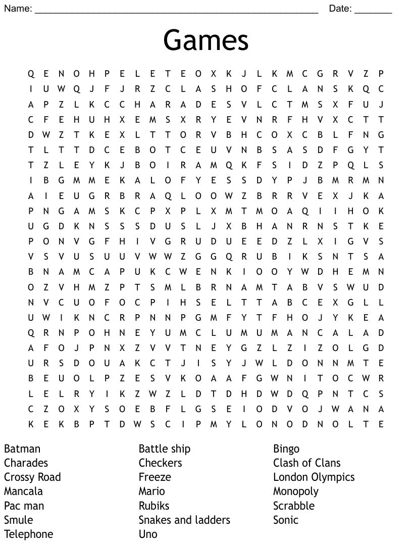 Games Word Search WordMint