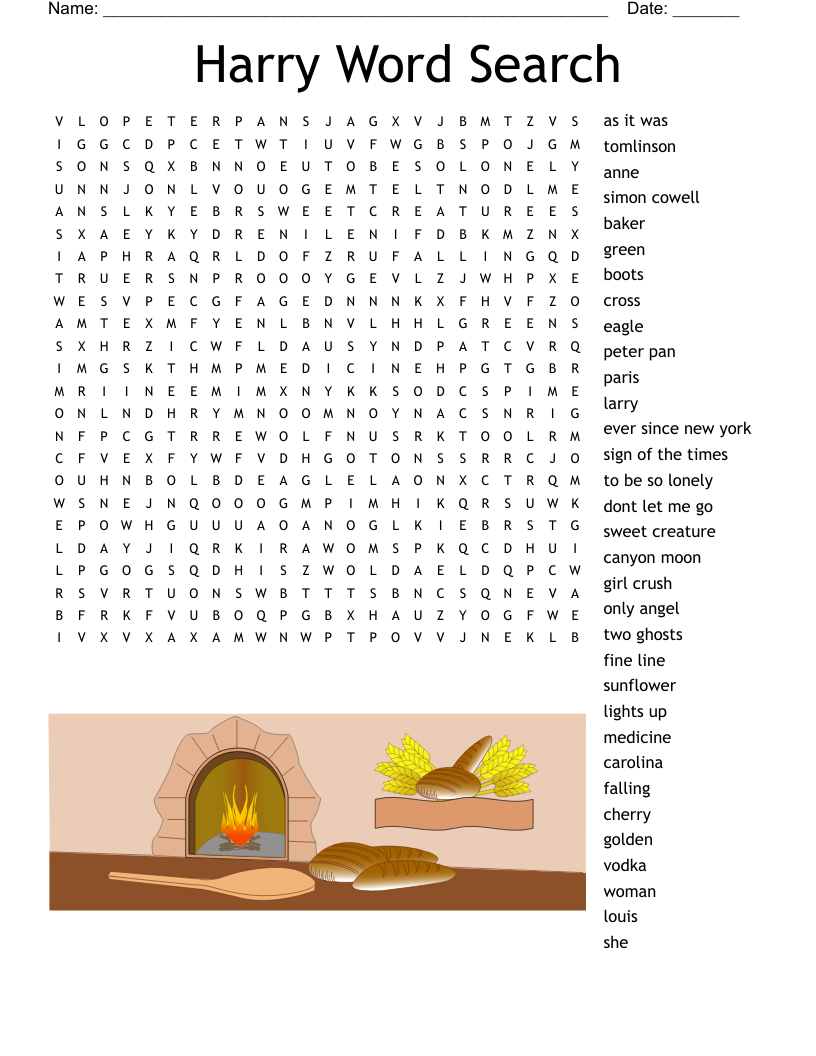 Harry Styles Word Search