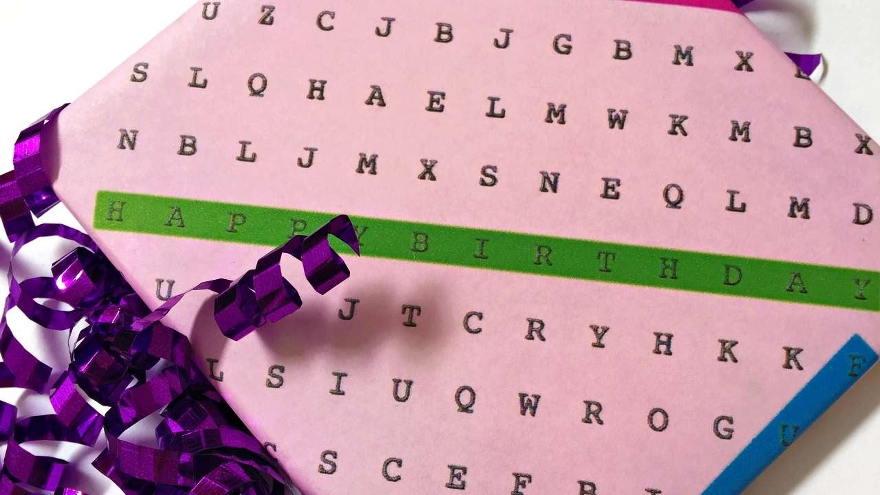 Word Search Wrapping Paper