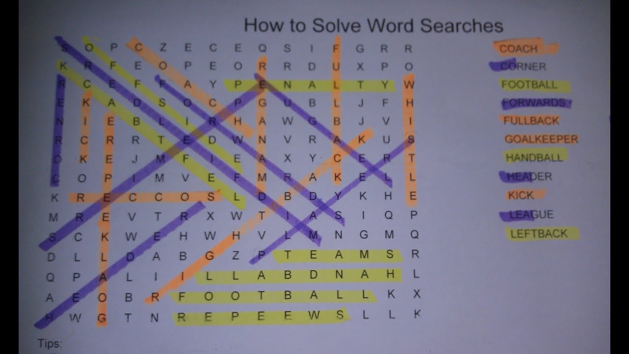 How To Solve A Word Search Puzzle Quickly Tips Tricks And Strategies Step By Step Instructions YouTube