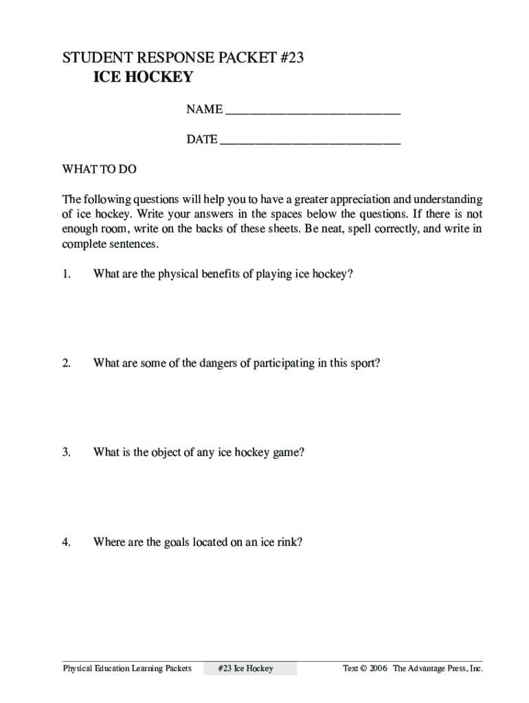 Ice Hockey Packet 23 Answer Key Fill Out Sign Online DocHub