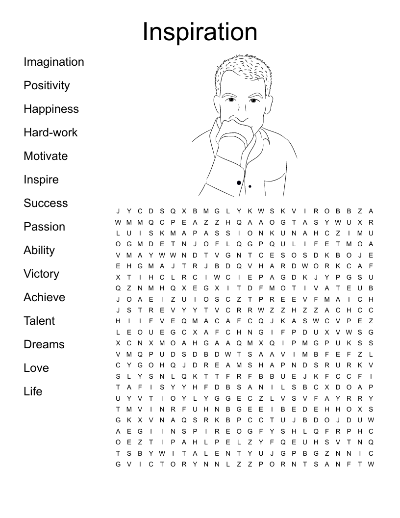 Inspiration Word Search WordMint