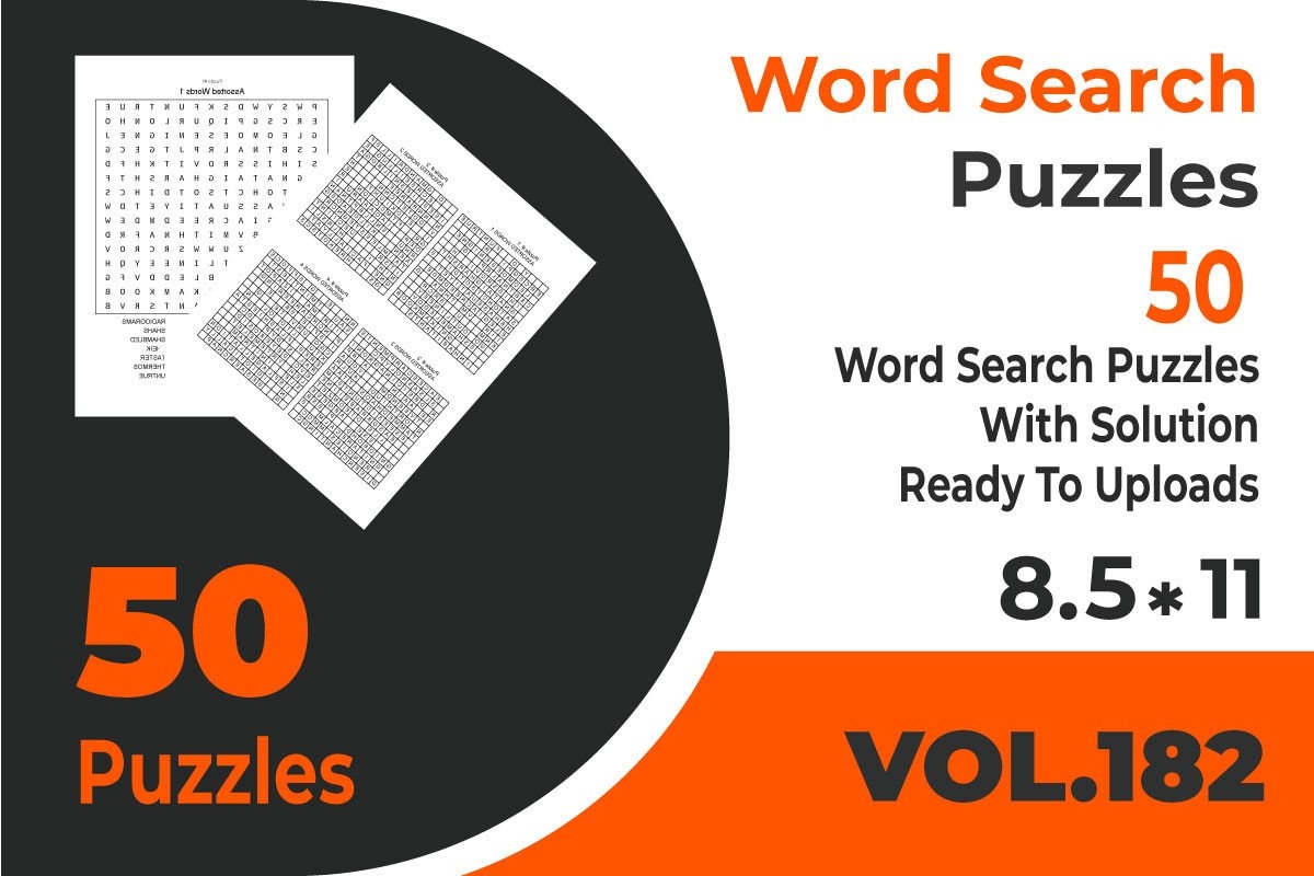 KDP Interior Word Search Puzzle Vol 182 Graphic By SA Arts Designs Creative Fabrica