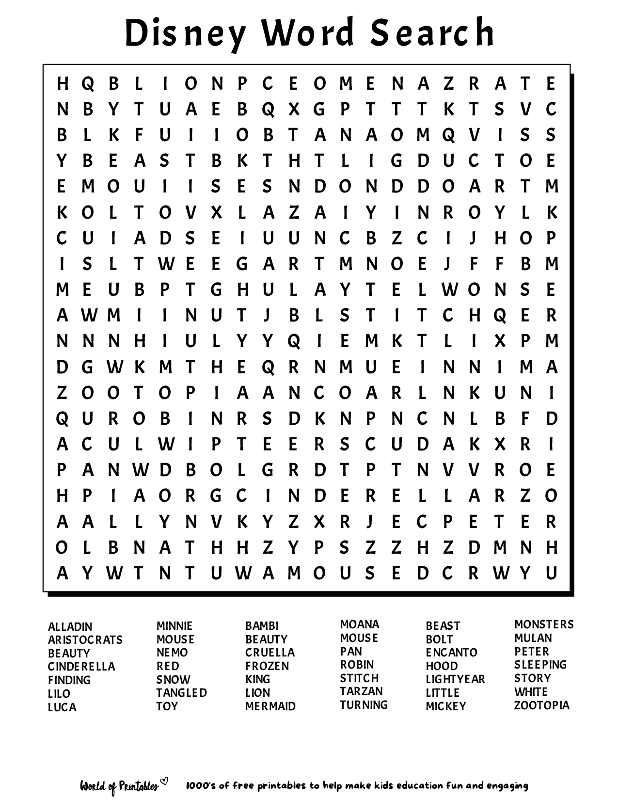 Free Word Search For Adults