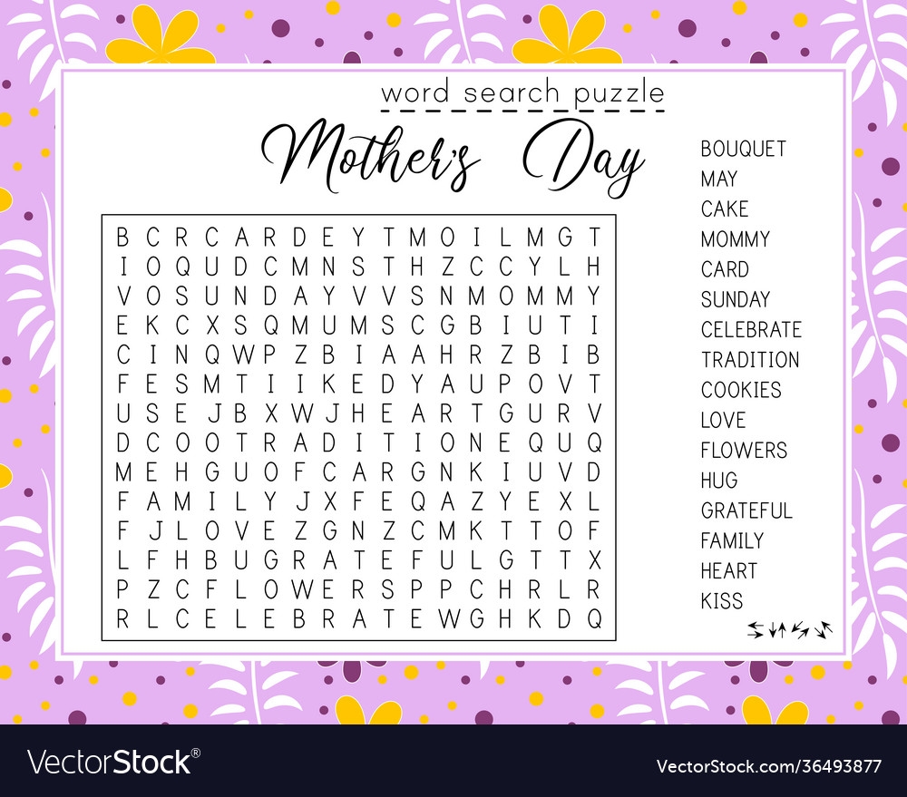 Mothers Day Word Search