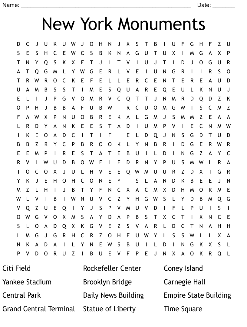 Word Search New York Times