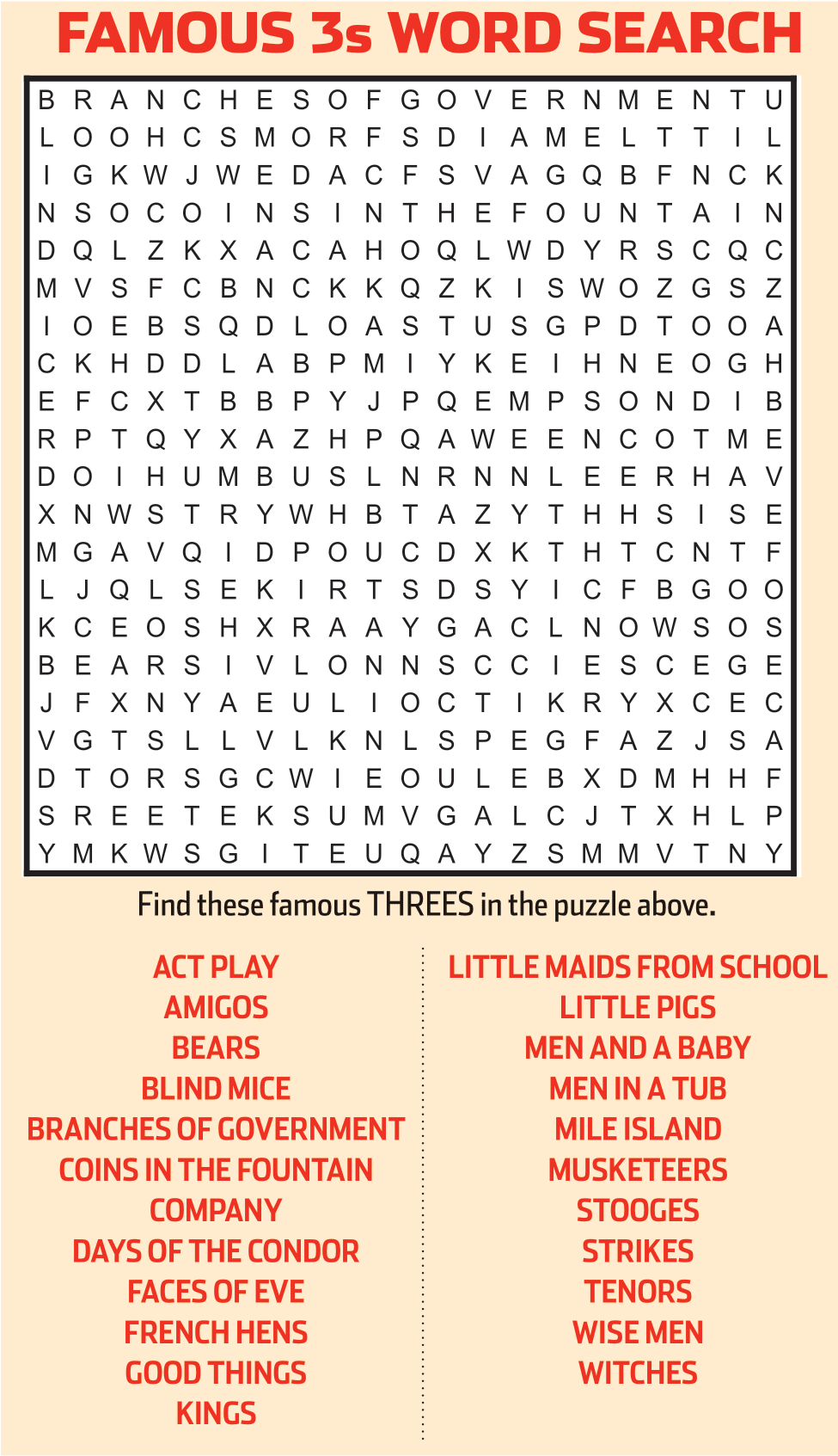 Tv Guide Word Search Answers