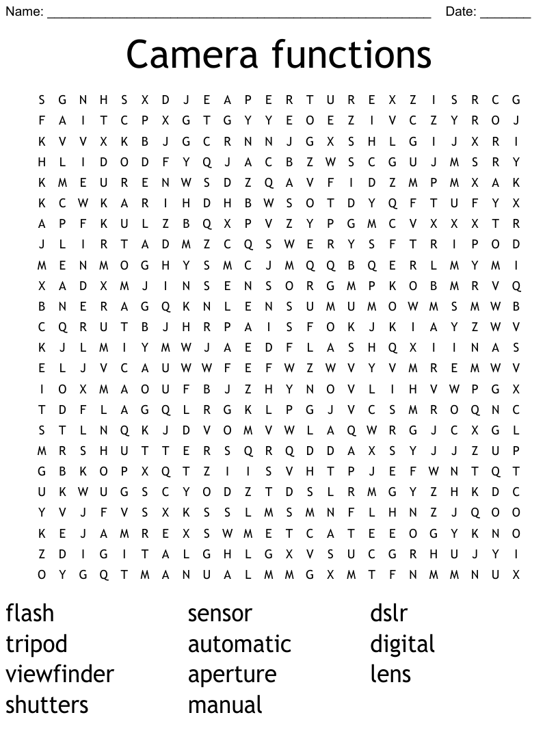 Word Search Scanner Photo