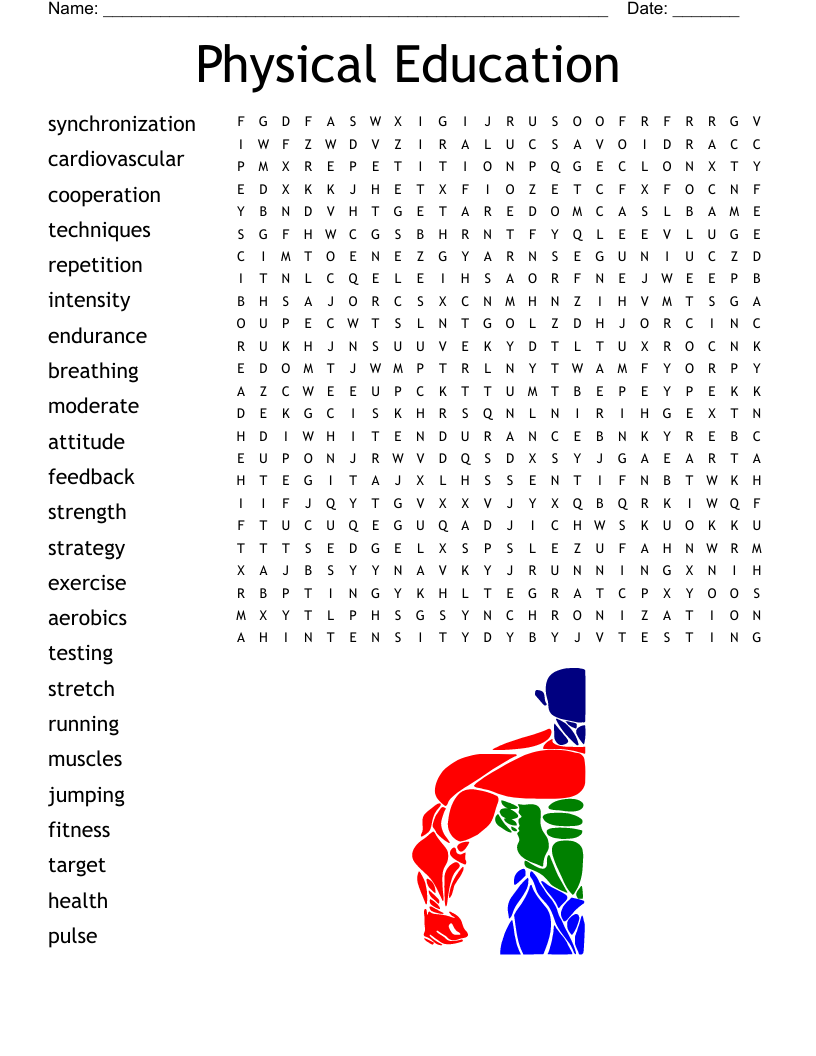 Physical Education Word Search WordMint