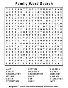 Printable Word Search World Of Printables